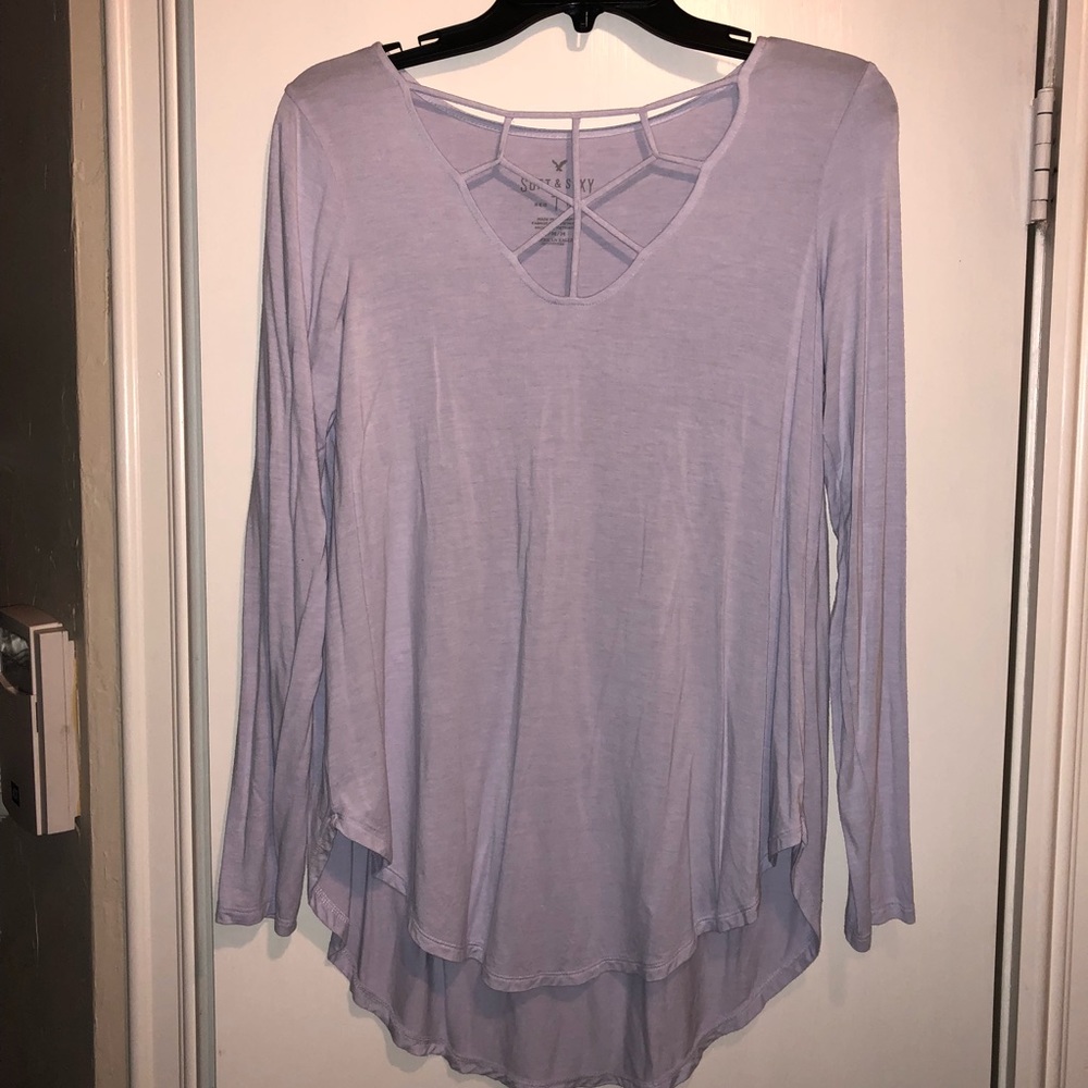 American Eagle Geometric Neckline Shirt